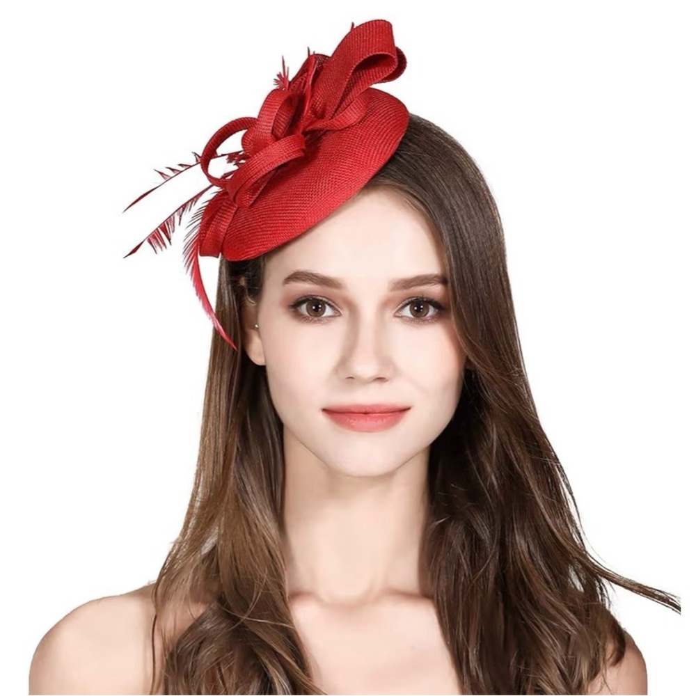 Red Fascinator